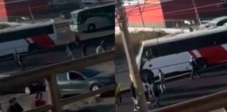 #VIDEOS | Se desata pelea campal entre transportistas en salida a Quiroga