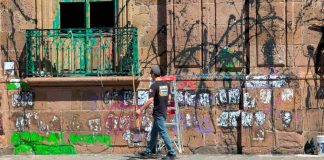 #Imágenes | Un aproximado de dos mil 100 metros cuadrados, las afectaciones por pintas del 8M