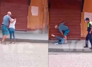 #VIDEO | Cero empatía, mujer es agredida físicamente en la vía pública y nadie le brinda ayuda #Internacional