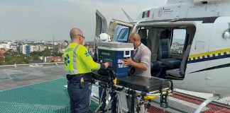 SSP traslada en helicóptero órganos para trasplantes a la CDMX