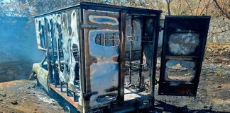 Delincuentes roban camioneta repartidora y la incendian en Apatzingán