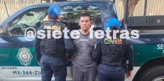 Hombre en estado de ebriedad agrede a su pareja e hija; Policía auxiliar lo detiene
