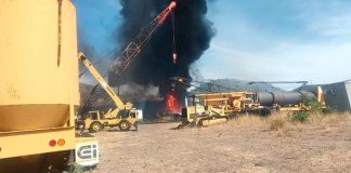 Atiende Policía Morelia y Bomberos Municipales incendio en patio de maniobras de Ramal Camelinas