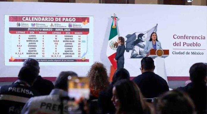 Del 3 al 27 de marzo pagarán Pensiones del Bienestar y de Mujeres Trabajadoras