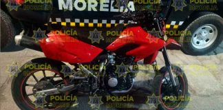 Policía Morelia recupera motocicleta con reporte de robo