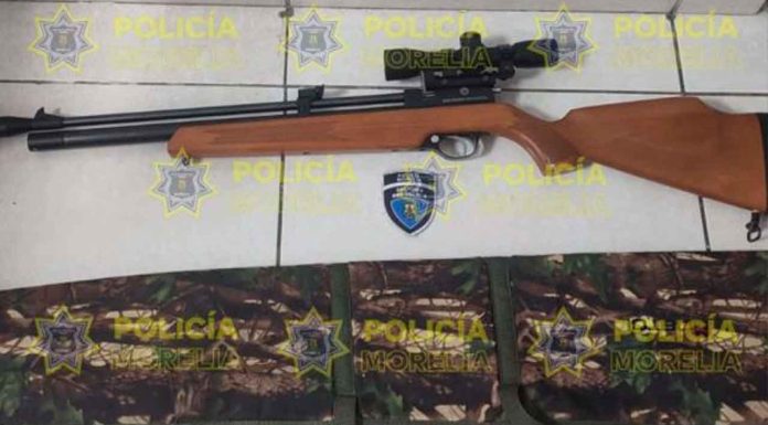 Policía Morelia detiene a persona en posesión ilegal de arma de fuego