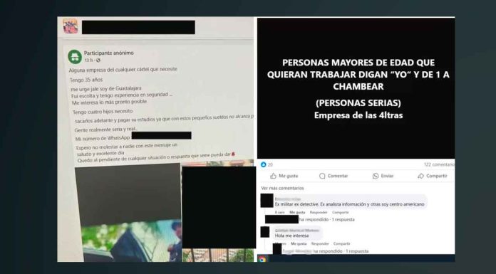 #Imágenes | Crimen organizado recluta sicarios y cocineros a través de Facebook en México con falsas ofertas laborales
