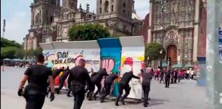 #VIDEO #Seguimiento | Refuerzan seguridad en el Zócalo previo a la marcha del 8M #México