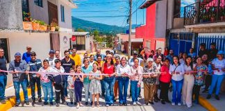 Yohana Mendoza inaugura pavimentación como parte del programa Ario Construye