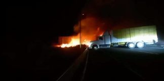 #VIDEO | Se registra aparatoso accidente en la Pátzcuaro-Cuitzeo; al parecer son 3 tráilers involucrados