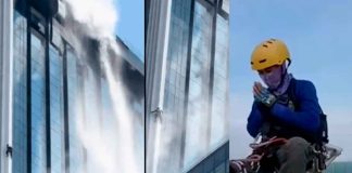 #Video | Un trabajador es salvado por su compañero durante el terremoto en Tailandia; el momento quedó grabado en video