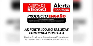 Alerta SSM sobre comercialización del producto AK FORTE