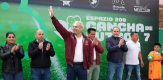 Gol contra el delito; listas las 41 canchas de fútbol 7 en Michoacán: Bedolla