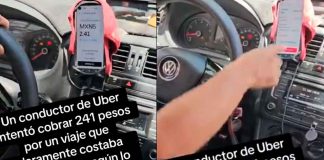 #VIDEO | #EnMéxico: Conductor de Uber quería cobrar 241 pesos por un viaje de $52.41
