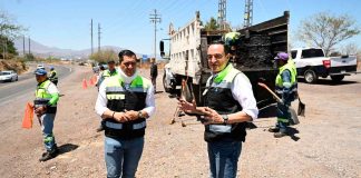 Carlos Soto Supervisó las Acciones de Bacheo en el Libramiento Norte