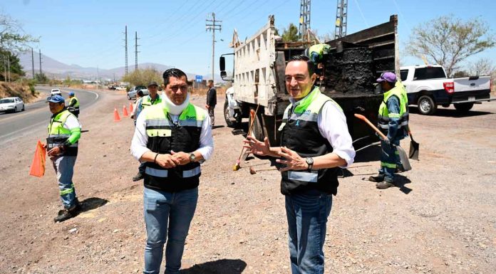 Carlos Soto Supervisó las Acciones de Bacheo en el Libramiento Norte