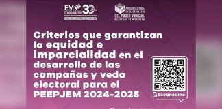 Invita el IEM a respetar los principios de equidad y legalidad en campañas del proceso electoral judicial