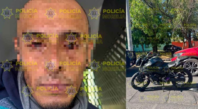 Policía #Morelia detiene a persona por posesión de sustancia ilícita tras incidente de tránsito