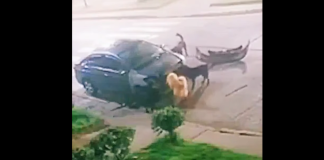 #VIDEO | ¡La delincuencia en todas partes! Captan a la “banda del milaneso” desvalijando un vehículo en plena calle