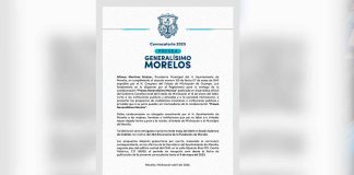 Gobierno de Morelia invita a participar en convocatoria a Presea Generalísimo Morelos