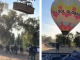 #Video | Globo aerostático choca contra árbol y lo derriba; al intentar detenerlo varios hombres fueron arrastrados