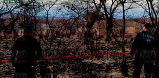 Hallan osamenta humana semienterrada en un predio rústico