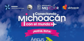 Gobierno de Michoacán y Aerus despegan conectividad aérea este 7 de abril