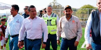 Inauguran cancha de fútbol 7 en Zurumbeneo con inversión de 3.5 millones de pesos