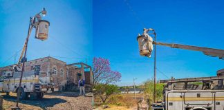 Jiquilpan en la ruta del progreso: realizan instalación de alumbrado público