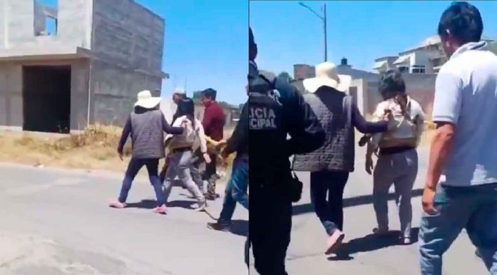 #VIDEO | Intentan linchar a una mujer tras acusarla de robo a casa habitación #México