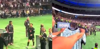 #VIDEO | La respuesta de Messi a un aficionado que lo hizo enojar enseñándole la playera de Cristiano