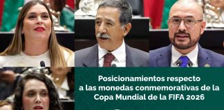 Define la Cámara de Diputados características de monedas conmemorativas de la Copa Mundial de la FIFA 2026