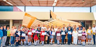 Toman protesta los niños electos en el programa “Niñ@ Presidente 2025” en Sahuayo