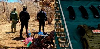 En operativo conjunto destruyen 3 puntos de vigilancia usados por criminales y aseguran armamento, en Puerta de Alambre