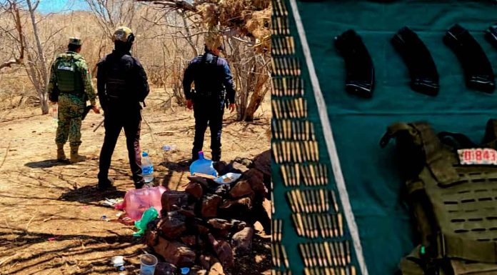 En operativo conjunto destruyen 3 puntos de vigilancia usados por criminales y aseguran armamento, en Puerta de Alambre