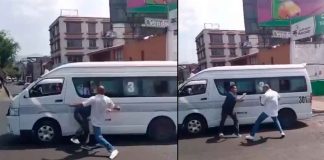 #VIDEO | Operador de ruta gris y conductor se agarran a golpes en la Calzada Juárez #Morelia