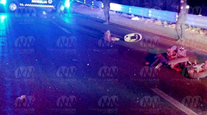 Motociclista muere al accidentarse en la Morelia-Quiroga