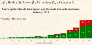 Confirma Secretaría de Salud Federal 583 casos de sarampión en México