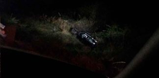 Auto se va a un desnivel tras estallarle un neumático; hay un herido