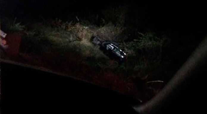 Auto se va a un desnivel tras estallarle un neumático; hay un herido