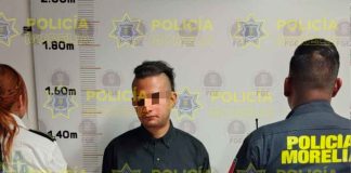 Policía Morelia detiene a presunto ladrón de tienda de conveniencia en la colonia 3 de agosto