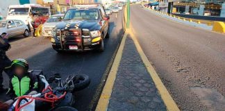 Motociclista se accidenta sobre la Av. Madero Poniente de Morelia