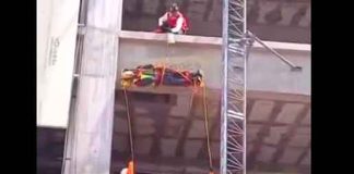 #VIDEO | Simulacro termina en caos, en obra del IMSS