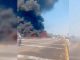 #Video | Vuelca pipa cargada con turbosina y arde en llamas en la Pátzcuaro-Copándaro