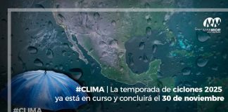 Se esperan más de 30 ciclones tropicales en México durante 2025