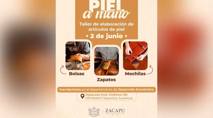 Llega a Zacapu el taller “Piel a mano” para aprender a hacer artículos únicos
