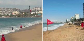 Ignoran bandera roja y fuerte oleaje los arrastra mar adentro en Acapulco; una mujer murió