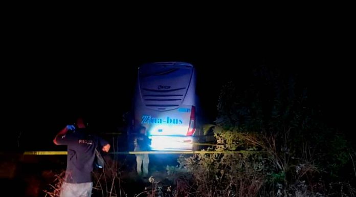Muere chofer de autobús al accidentarse sobre la carretera Huetamo-Cumburindio