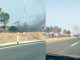 #Video | Bloqueada la autopista de occidente rumbo a Morelia tras incendio de tráiler