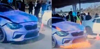 #Video | BMW explota e incendia durante arrancones